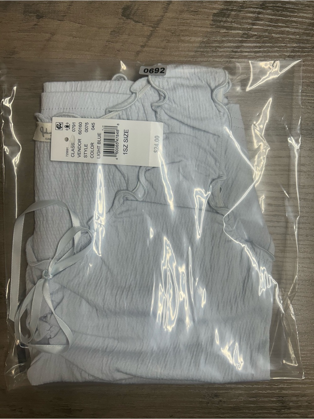 Light Blue Ruffle Tie-Front Tank Top by PacSun - Picture 7 of 7